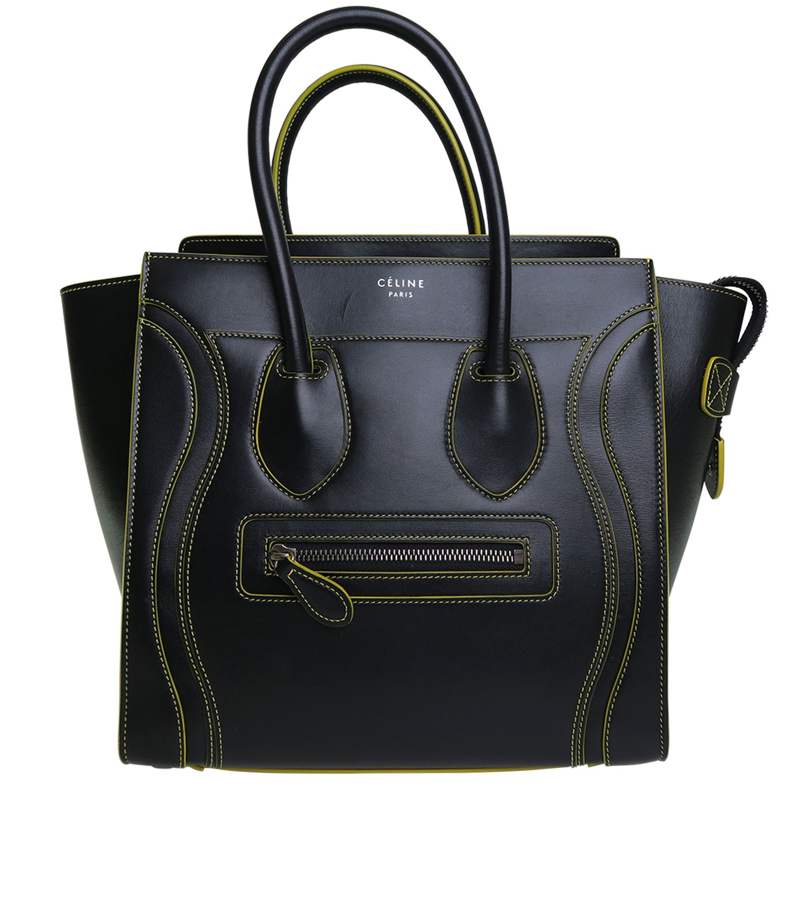 Céline luggage micro discount bicolor leather tote